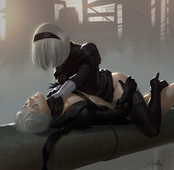 Android_2B Android_9S Nier_Automata Sula // 1433x1400 // 214.3KB // jpg