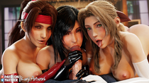 3D Aeris_Gainsborough Blender Final_Fantasy_VII_Remake Jessie_Rasberry KanjiHentai Tifa_Lockhart // 1920x1080 // 1.4MB // jpg