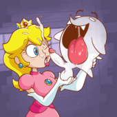 Boo Princess_Peach Super_Mario_Bros misconawry // 1200x1200 // 779.0KB // png