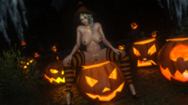 Human_(World_of_Warcraft) Jaina_Proudmoore World_of_Warcraft Zentaeron halloween // 1920x1080 // 2.0MB // png