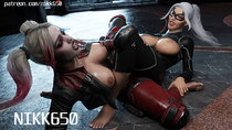 3D Black_Cat Blender DC_Comics Harley_Quinn Marvel_Comics Nikk650 // 1296x729 // 1.4MB // png