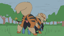 Animated Arcanine_(Pokémon) Luxray_(Pokémon) Pokemon // 1280x720 // 556.9KB // gif