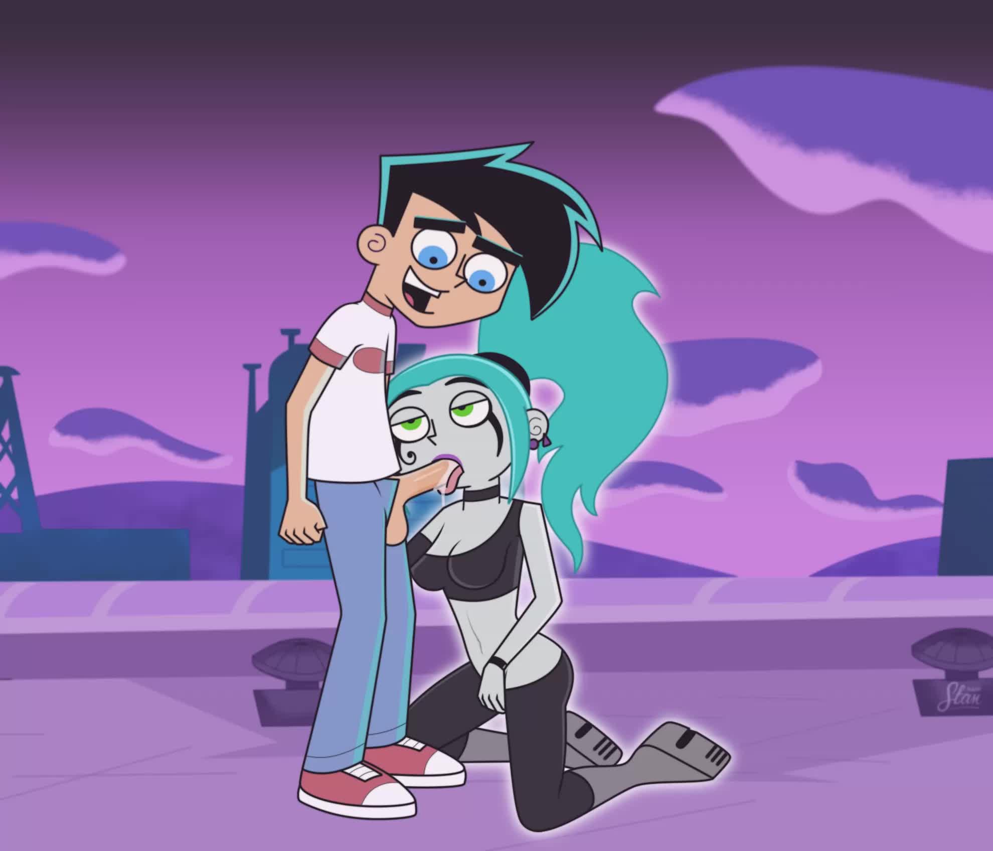 Animated Danny_Fenton Danny_Phantom Ember_McLain Sfan // 1980x1696 // 7.6MB // webm