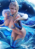 Elsa_the_Snow_Queen Frozen_(film) Sakimichan // 2600x3600 // 1.2MB // jpg