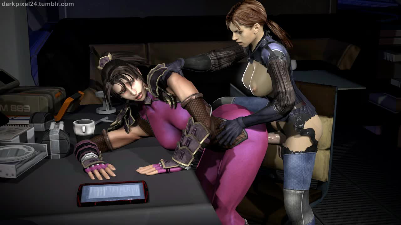 Animated Crossover Jill_Valentine Resident_Evil Soul_Calibur Taki darkpixel24 // 1280x720 // 3.6MB // webm