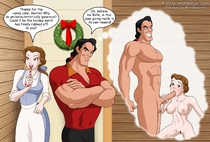 Beauty_and_the_Beast Belle Christmas Disney_(series) EnchantedHentai Gaston // 1774x1200 // 821.3KB // jpg