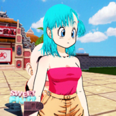 Animated Bulma_Brief Dragon_Ball_Z Krillin sweetfluff3d // 650x650 // 2.8MB // gif