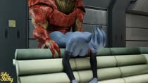 3D Animated Asari IckySticky Liara_T'Soni Mass_Effect Sound Wrex // 1280x720 // 3.8MB // mp4