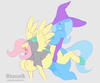 Fluttershy My_Little_Pony_Friendship_Is_Magic Trixie_Lulamoon Weassel_K // 1152x963 // 152.1KB // jpg