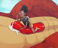 Devil_Dinosaur Lunella_Lafayette Moon_Girl Polyle // 1200x1001 // 481.9KB // jpg