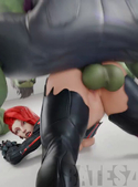 3D Animated Batesz Black_Widow_(Natasha_Romanova) Blender Hulk Marvel_Comics Marvel_Rivals // 720x972, 9.7s // 1.7MB // mp4