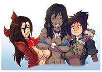 Avatar_The_Last_Airbender Azula Crossover Dalehan Jin_(Avatar) Korra The_Legend_of_Korra // 1062x749 // 470.5KB // jpg