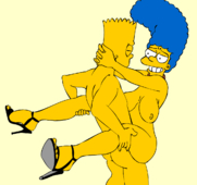 Animated Bart_Simpson Marge_Simpson The_Simpsons // 1150x1080 // 281.3KB // gif