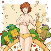 April_O'Neil Donatello Kola Leonardo Michelangelo Raphael Teenage_Mutant_Ninja_Turtles // 1200x1200 // 809.5KB // png