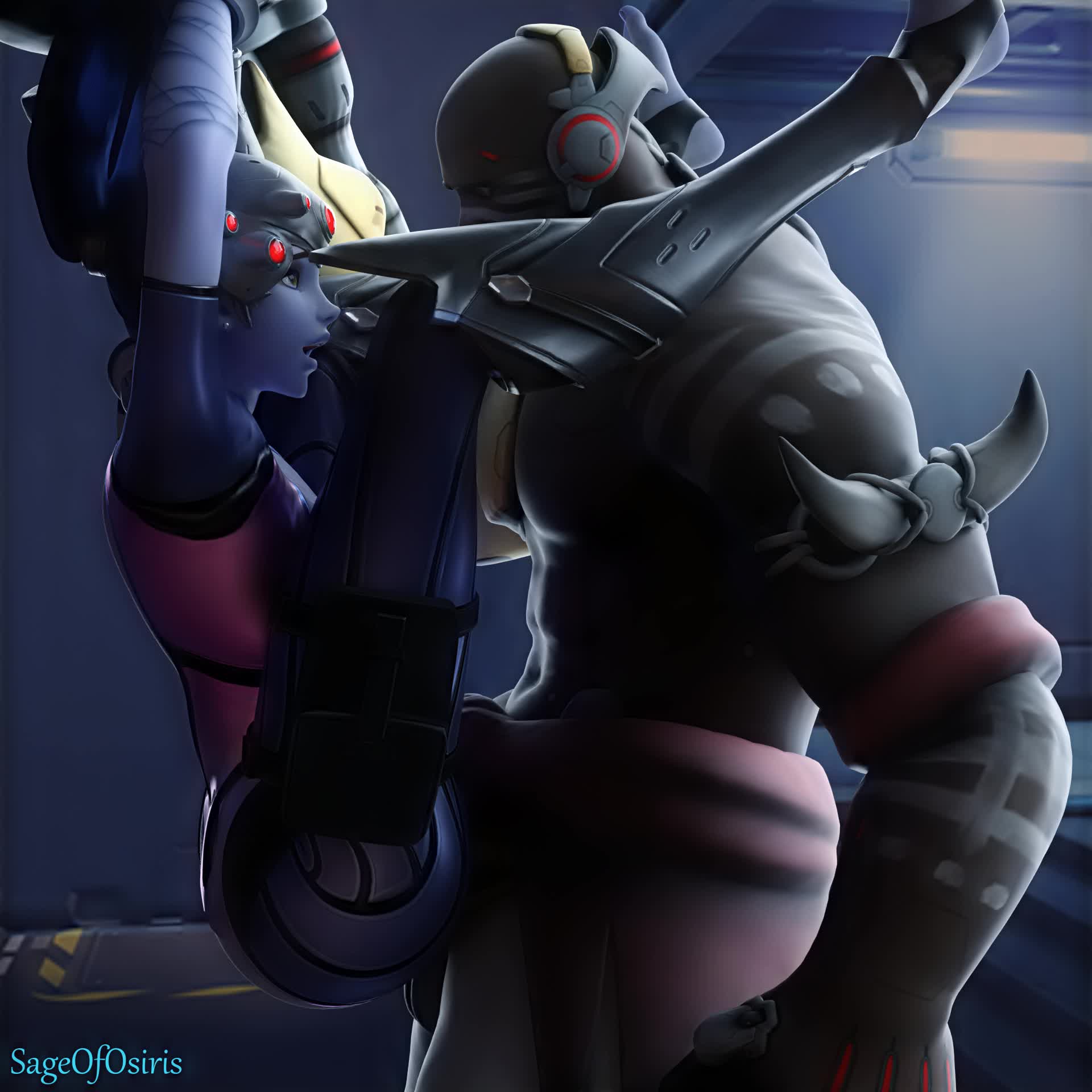 3D Animated Blender Doomfist Overwatch Widowmaker sageofosiris // 1920x1920 // 10.5MB // webm