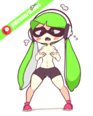 Animated Inkling Splatoon diives // 800x1000 // 1.7MB // gif