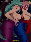 Darkstalkers Lilith_Aensland Morrigan_Aensland bluethebone // 1080x1440 // 173.3KB // jpg