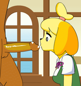 Animal_Crossing Animated Isabelle minus8 // 344x367 // 568.2KB // gif
