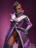 3D Overwatch Sombra firolian // 1280x1707 // 374.9KB // jpg