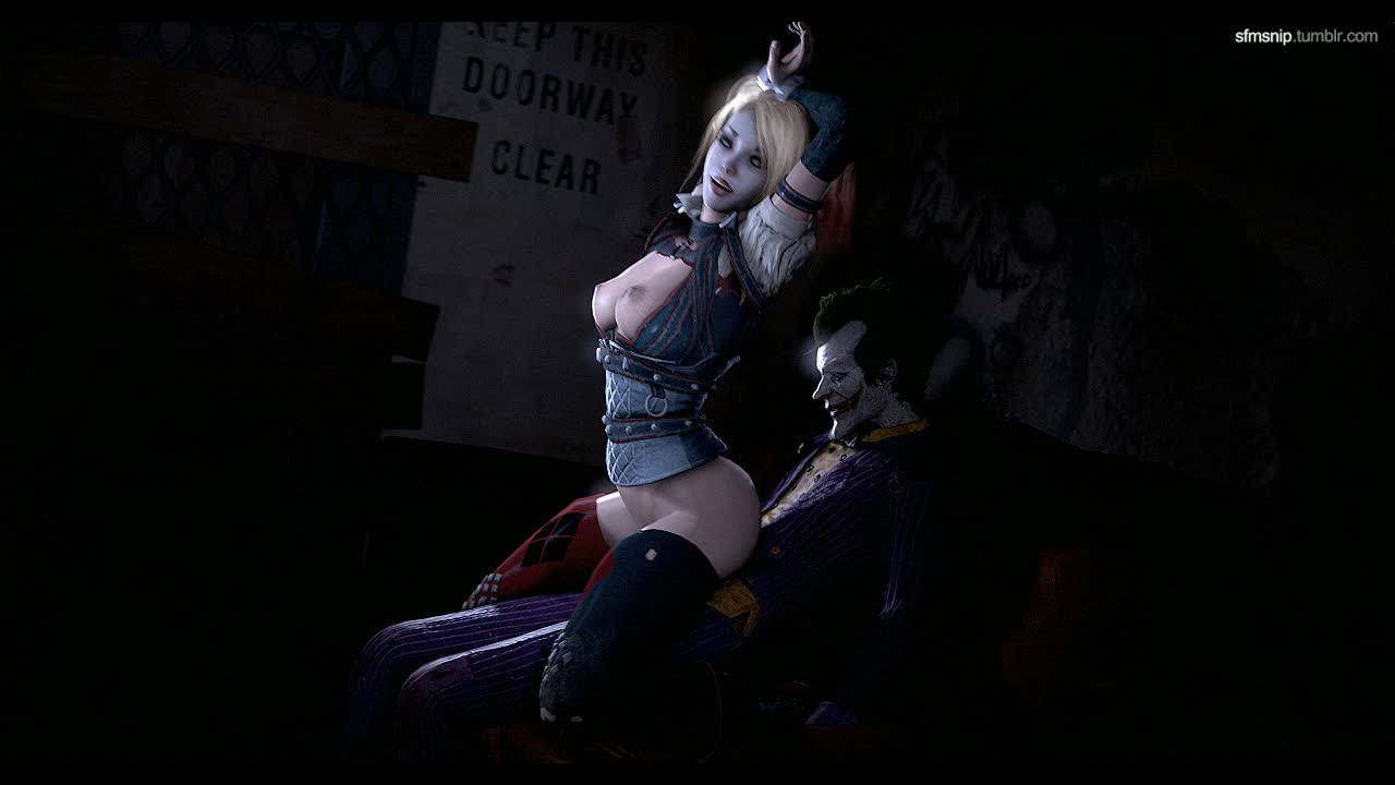 3D Animated Batman_(Series) Batman_Arkham_Knight DC_Comics Harley_Quinn Joker SnipSFM Source_Filmmaker // 1280x720 // 1.7MB // webm