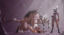 Blood_Elf Night_Elf Siegebeast Tauren World_of_Warcraft // 1200x653 // 175.0KB // jpg