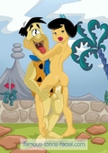 Betty_Rubble Fred_Flintstone The_Flintstones famous-toons-facial // 424x600 // 50.5KB // jpg