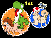 Mario_Party Princess_Daisy Princess_Rosalina Super_Mario_Bros The_Moss-Man Toad Yoshi // 1575x1180 // 373.5KB // png