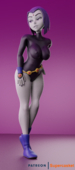 Blender Raven Teen_Titans supercasket // 1506x3396 // 6.9MB // png