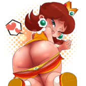 Princess_Daisy Super_Mario_Bros eggshoppe // 900x900 // 494.5KB // png