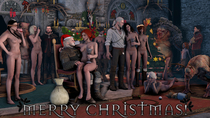 Christmas Ciri Eskel Geralt_of_Rivia Keira_Metz Lambert Philippa_Eilhart Shani Shitty_Horsey The_Witcher_3:_Wild_Hunt Triss_Merigold Vesemir Yennefer // 1920x1080 // 1.9MB // jpg