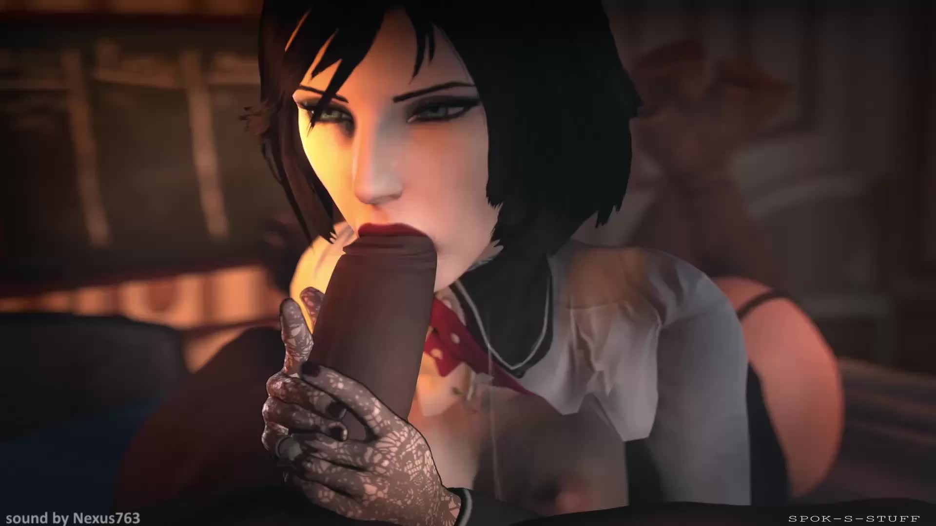 3D Animated Bioshock Bioshock_Infinite Elizabeth Sound nexus763 spok-s-stuff spokssfm // 1920x1080 // 3.2MB // webm