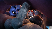 3D Asari Blender Liara_T'Soni Mass_Effect Samara Vixen3D // 2560x1440 // 2.8MB // jpg