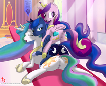 My_Little_Pony_Friendship_Is_Magic Princess_Cadance Princess_Celestia Princess_Luna TwistedScarlett // 920x747 // 868.1KB // png