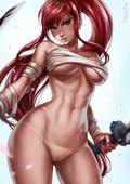 Erza_Scarlet Fairy_Tail dandonfuga // 3508x4961 // 5.4MB // jpg