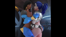 Overwatch Pharah Widowmaker pharahbestgirl // 1920x1080 // 1.1MB // png