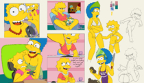 D-rock Lisa_Simpson Marge_Simpson The_Simpsons // 3322x1920 // 2.0MB // png