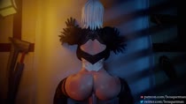 3D Android_2B Animated Blender Cosplay Iroha Nier Nier_Automata Samurai_Shodown_(series) Sound bouquetman // 1280x720 // 7.9MB // webm