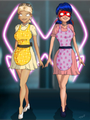 Chloé_Bourgeois Marinette_Cheng Miraculous_Ladybug Trishbot // 1200x1600 // 816.6KB // jpg