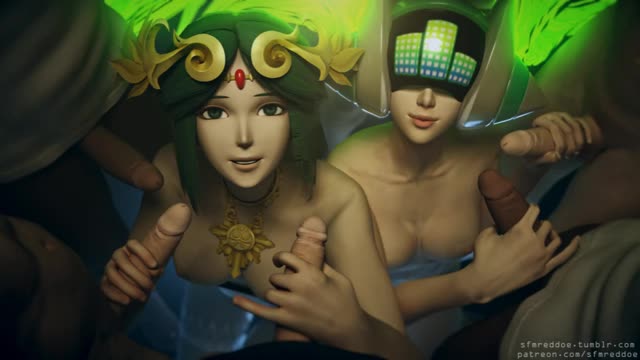 3D Animated Crossover Kid_Icarus League_of_Legends Palutena RedDoe Sona // 640x360 // 250.5KB // webm