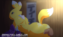 Animated Digimon Renamon daemoncure // 800x480 // 541.6KB // gif