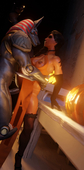 3D Animated Anubis Overwatch Pharah blueberg // 1900x3840, 12.2s // 19.0MB // mp4