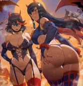 Kill_la_Kill Ryuko_Matoi Satsuki_Kiryuin Shexyo // 1261x1300 // 694.3KB // jpg