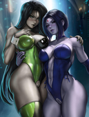 Crossover DC_Comics Kim_Possible_(Series) Raven Shego Teen_Titans dandonfuga // 3200x4209 // 839.1KB // jpg