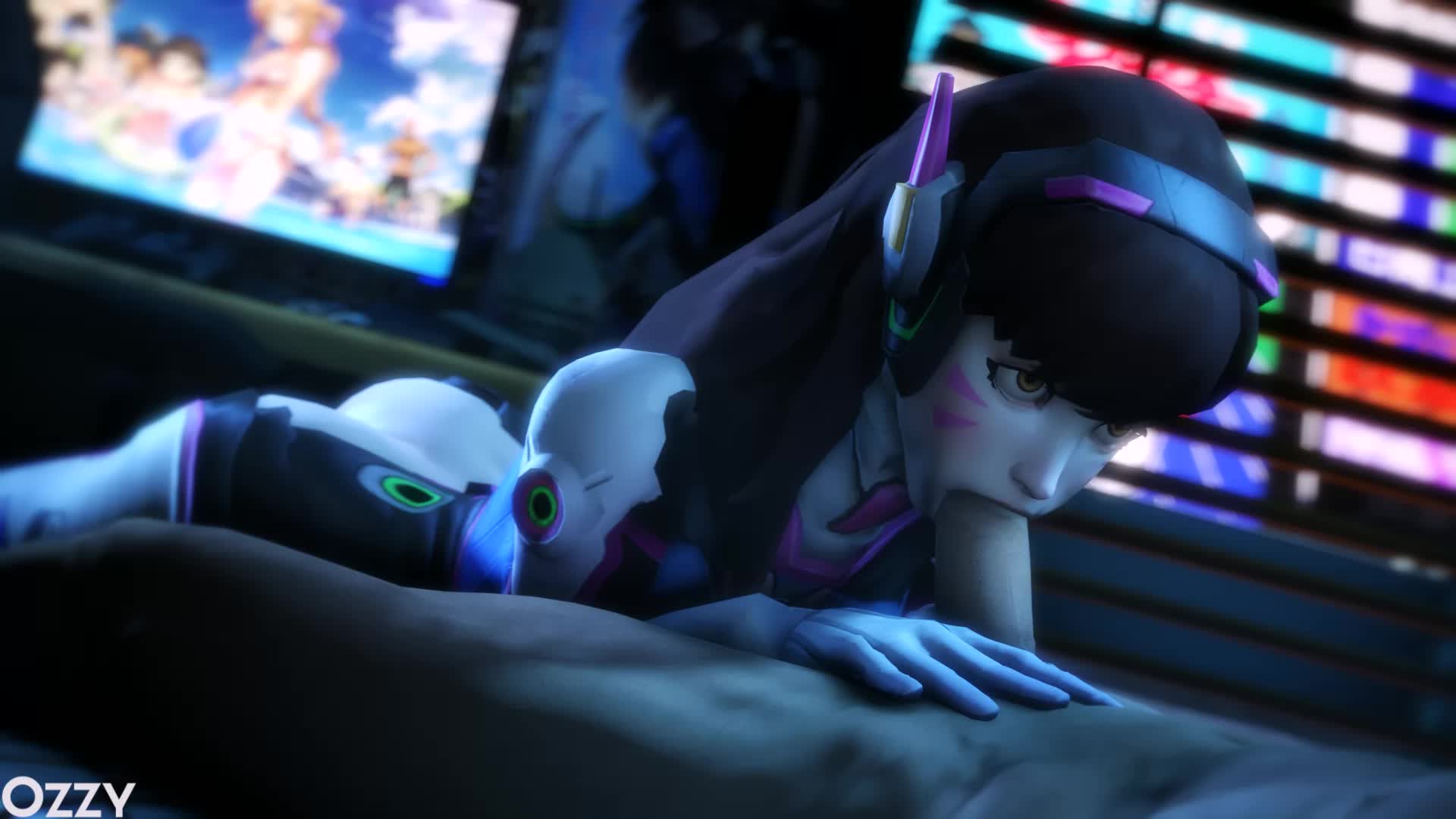 3D Animated D.Va Overwatch Source_Filmmaker ozzysfm // 1920x1080 // 954.4KB // webm