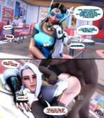 Ashe_(Overwatch) Overwatch Source_Filmmaker Symmetra jallersfm // 2886x3264 // 10.3MB // png