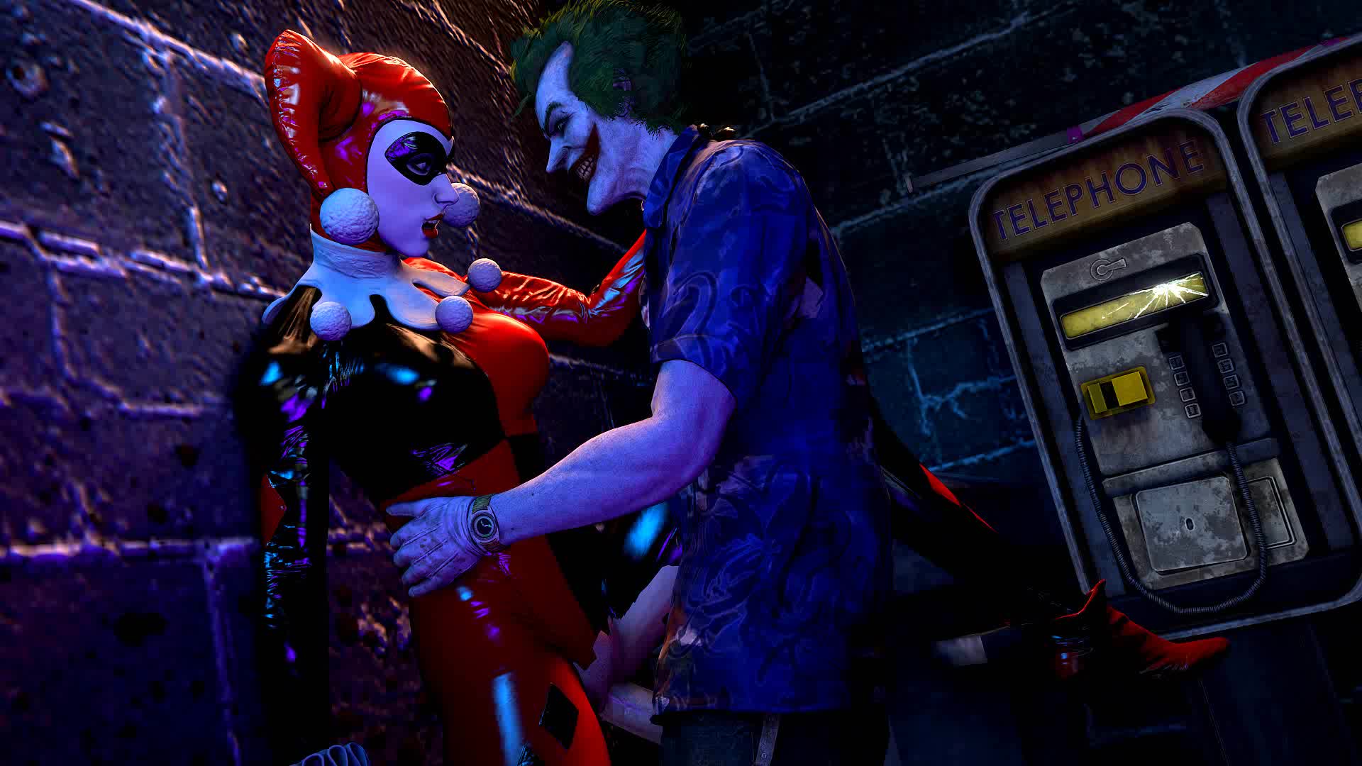 Animated DC_Comics Harley_Quinn Joker Xentho // 1920x1080 // 3.3MB // webm