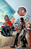 Avengers Bayushix Black_Cat Captain_Marvel Carol_Danvers Gwen_Stacy Jane_Foster Kamala_Khan Marvel_Comics Miles_Morales Ms._Marvel Spider-Gwen Spider-Man tracyscops // 1100x1700 // 1.5MB // jpg