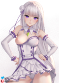 Emilia Re_Zero helloimtea // 850x1200 // 1.2MB // png