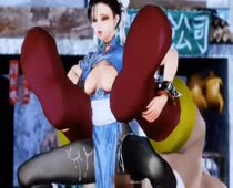 3D Animated Chun-Li Street_Fighter Zangief // 904x538 // 14.6MB // webm