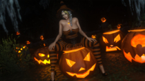 Human_(World_of_Warcraft) Jaina_Proudmoore World_of_Warcraft Zentaeron halloween // 1920x1080 // 2.0MB // png